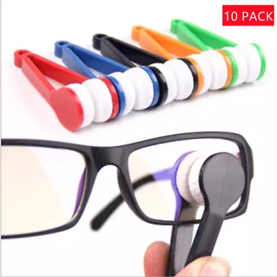 10PCS Sun Glasses Eyeglass Cleaner Microfiber Cloth Lens Wipes Cleaning Tool USA • $6.89