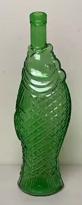 Antinori Italian Vintage Green Glass Fish Shaped Wine Bottle • $16.99