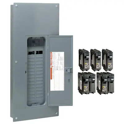 Square-D 200-Amp 30-Space 60-Circuit Indoor Main-Breaker Box Panel Load-Center • $213.62