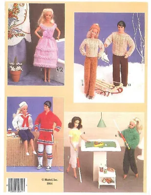 £3.99 • Buy Knitting  Pattern Booklet Copy 0789.   Dolls Clothes  For Barbie & Ken