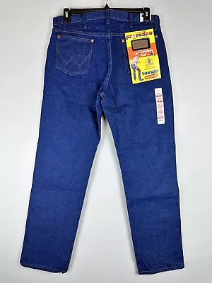 Wrangler Pro Rodeo Cowboy Cut Blue Jeans Original Fit Size 34W X 32L Vintage • $24.99