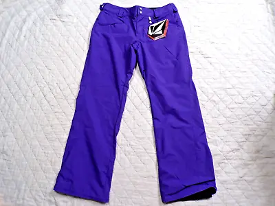 New Volcom Dame 12 Nimbus Purple Women's Ski Snow Pants Size L • $54.80