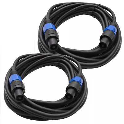 (2) SEISMIC AUDIO 25' Foot Speakon PA/DJ SPEAKER CABLE • $62.99