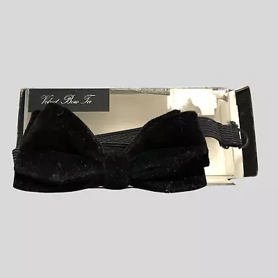 Vintage Velvet Bow Tie Pre Tied Smart Mens British Dickie Fancy Dress Wedding • £17.83