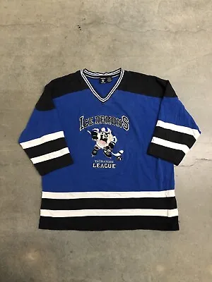 Vintage 90’s Looney Tunes Taz ‘Ice Demons’ Warner Bros Hockey Jersey Men’s XL • $69.99