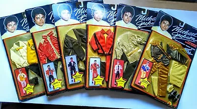 Michael Jackson 12  Doll Stage Outfits 1984 Sets (6) Rare Un Opened Sealed MJ • $497.28