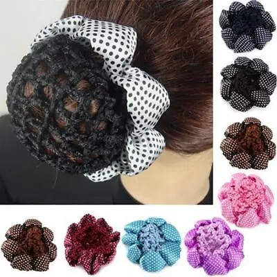 Women Knitting Bun Cover Hair Clip Net Ballet Crochet Snood Updo Styling Tool UK • £4.55