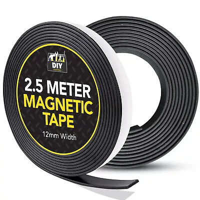 2.5M Magnetic Tape Self Adhesive | Flexible Magnet Strips 12mm X 2mm Anisotropic • £4.99