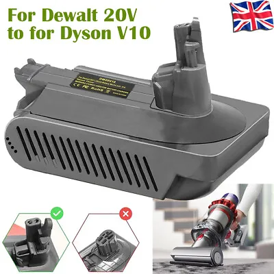 Adapter For Dewalt 20V Lithium Battery Convert To For Dyson V10 Vacuum Cleaner • £18.10