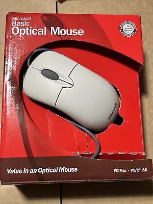 Microsoft Basic Optical Mouse USB/PS2 Compatible 6-ft Long Cable Works Tested • $15.99