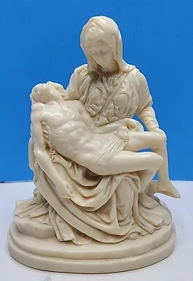 Vintage Santini 6  Tall Michelangelo Sculpture Jesus & Mary - Made In Italy. • $38