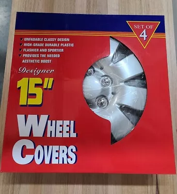 15  Hubcap Wheel Covers (4 Pack) - Silver Ice • $49.95