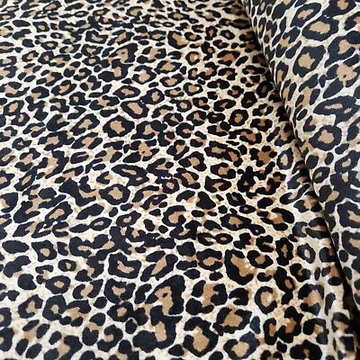 Leopard Velvet Fabric Animal Dressmaking Crafts Sewing By The Metre • £1.25