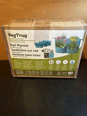 VEGTRUG Rail Planter For Small Space Apartment Garden Room For 12 Pouch Plants • $30