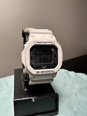 Casio G-Shock GLX-5600-7 G-Lide Tide Moon Graph White Square Digital Watch 5600 • $39.99