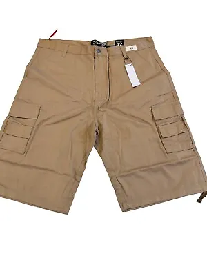 EVOLUTION DESIGNER Men's Light Brown Cargo Shorts W42 BNWT'S • £16.99