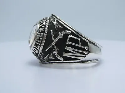 SILVER 925  RING  MILITARY POLICE RING  MP RING  USMP   US Size 9 • $65.45