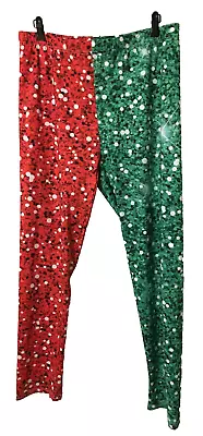 Womens Winter Leggings Christmas Print 2XL High Waist High Stretch Leggings • $12.42