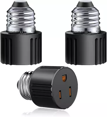 E26 Light Socket To Plug Adapter2/3 Prong Convert Light Socket OutletLight Bul • $9.23