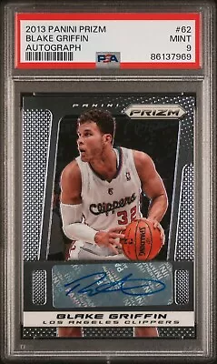 2013 Panini Prizm Blake Griffin Autograph SP Auto #62 PSA 9 Mint Clippers MVP • $75