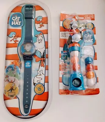 Dr. Seuss  Cat In The Hat  Wrist Watch & Collectible Gumball Machine Sealed Pkgs • $19.99