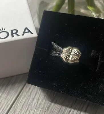 💖 Genuine Pandora Four Leaf Clover Silver Charm Bead S925 ALE Gift 💖 • £14.10