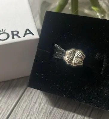 💖 Genuine Pandora Four Leaf Clover Silver Charm Bead S925 ALE Gift • £15.10