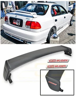 For 96-00 Honda Civic Sedan MUGEN Style Rear Trunk Wing Spoiler RED Emblem Pair • $129.98