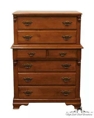 TELL CITY Solid Hard Rock Maple Colonial Early American 36  Chest On Chest 2601 • $1187.99