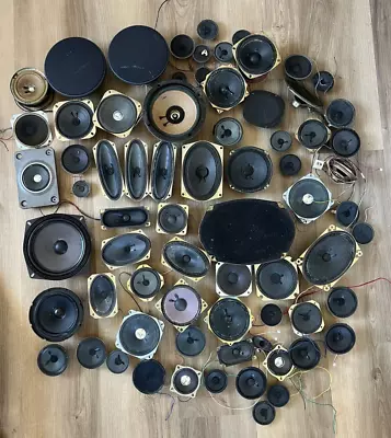 🍊Lot Of 81 Mixed Speakers DIY Builder Woofer Tweeter Midrange | Various Brands! • $40