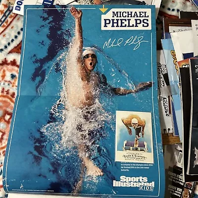 2009 TOPPS ALLEN & GINTER MICHAEL PHELPS #276 CARD & Sports Illustrated Poster • $10