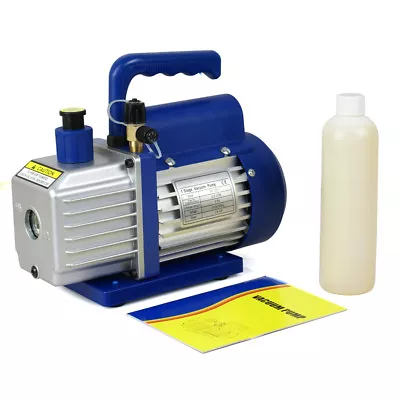 $62.58 • Buy Rotary Vane Deep Vacuum Pump HVAC AC Air Tool R410a R134 3,5CFM 1/4H W/Free Oil 