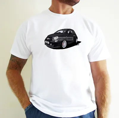 $16.54 • Buy Fiat 500 Abarth Essesse Car Art T-shirt. Personalise It! 