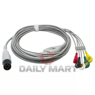 New In Box MINDRAY PM7000-PM8000-PM9000-MEC1000 Integrated ECG Cable 6-pin 3lead • $84.73