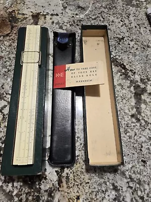 Vintage Slide Rule: K & E  4053-3 In Leather Case And Box • $24.99