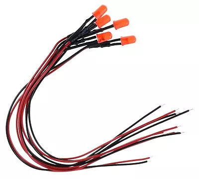 5 X Red Diffused Lens Prewired 5mm LED 20cm 12V • £4.19