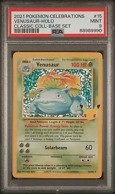 Pokémon TCG Venusaur Celebrations: Classic Collection 15/102 Holo Holo Rare • $19.99