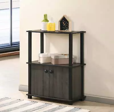 3-Shelves Floor Shelf Self-Standing Lower 2-Door Cabinet Section • $35.87