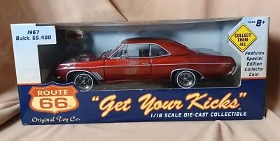 1967 Buick GS 400 1:18 Scale Diecast  Model Car Route 66 Toy Co Red/burgandy • $119