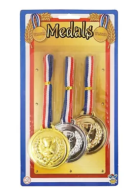 Gold Winners MEDAL Olympic Kids Medals Ideal Party Bag SPORTS DAY Silver Bronze • £2.99