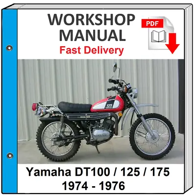$8.99 • Buy Yamaha Dt100 Dt125 Dt175 1974 1975 1976 Service Repair Shop Manual