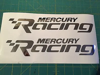 Mercury Racing 2014 24  NEW CHROME Sticker Race Boat Outboard DECAL YOU GET 2 • $29.99