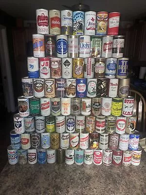 Lot Of 84 Different All Steel All Bottom Opened Beer Cans • $125