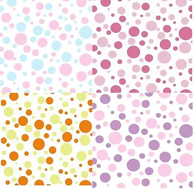 CELLOPHANE Wrap Spotty Dot 80cm Wide Flowers Wedding Birthday Easter Baby Shower • £3.49