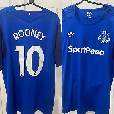 $49.99 • Buy Everton # 10 Rooney 2017/2018 Umbro Football Home Jersey Sz Xxl