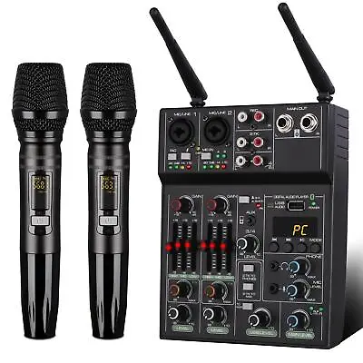 £125.45 • Buy Professional Audio Mixer With Wireless Microphone, Sound Board Console System