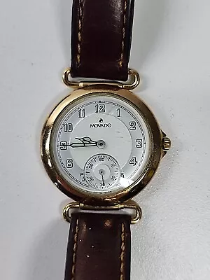 VINTAGE MOVADO 87.09.820 DECO Silver DIAL GP STURRUP Case Womens WATCH Swiss • $75