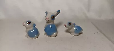 Wade Whimsie Happy Families Rabbits Set Of 3. Vgc. All Marked Wade. • £10