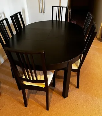 $175 • Buy Black Dining Table And 6 Chairs.