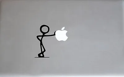 Stick Figure Leaning Apple Macbook Laptop Air Pro Decal Sticker Skin Vinyl Mac • $3.99